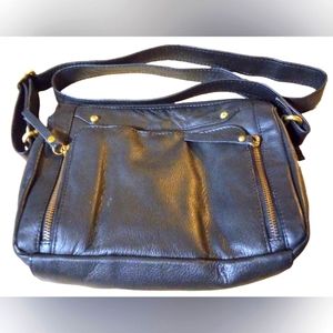 Great American Leather Works Black 💯% Leather Crossbody Bag